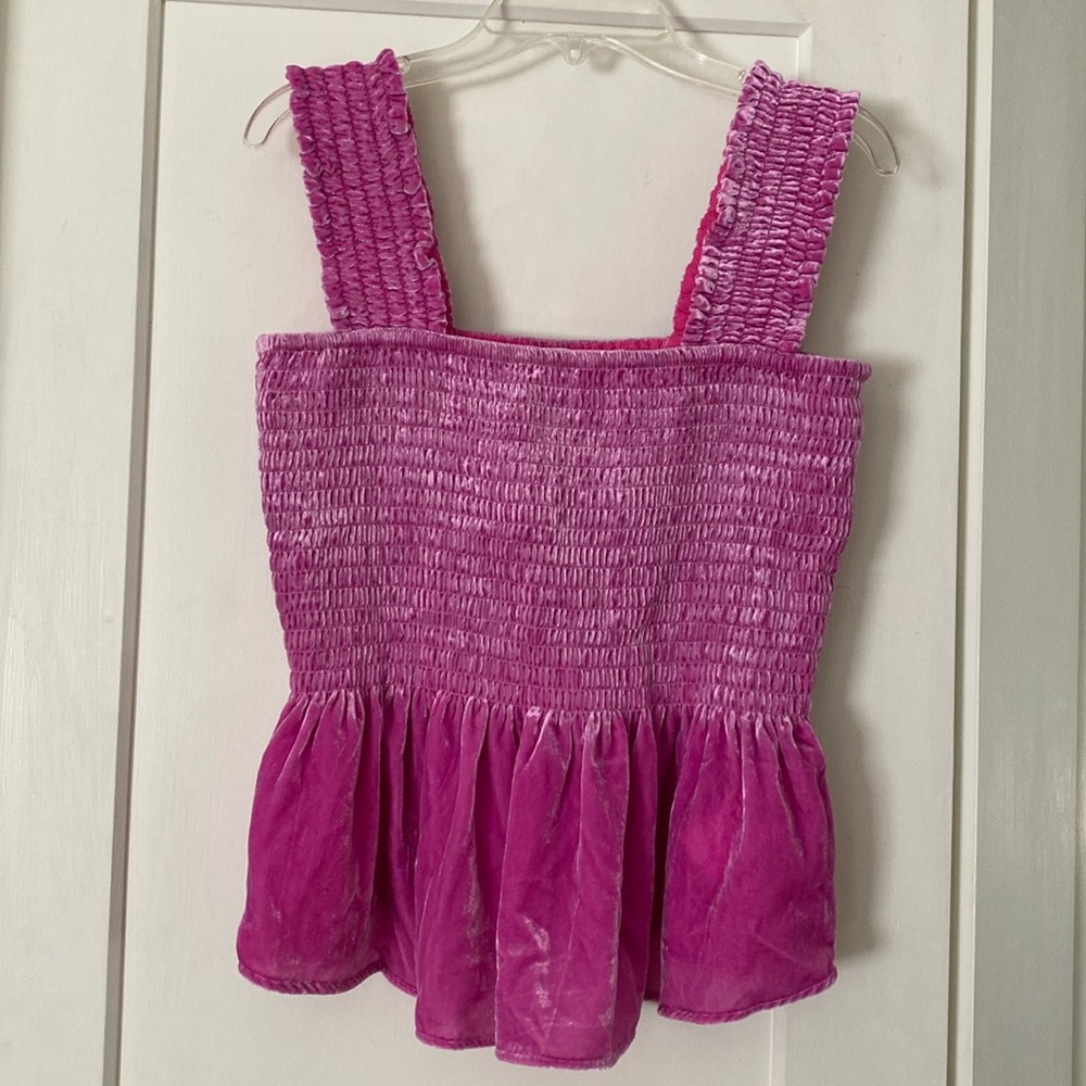 Pink Velvet Anthropologie Top-NWT